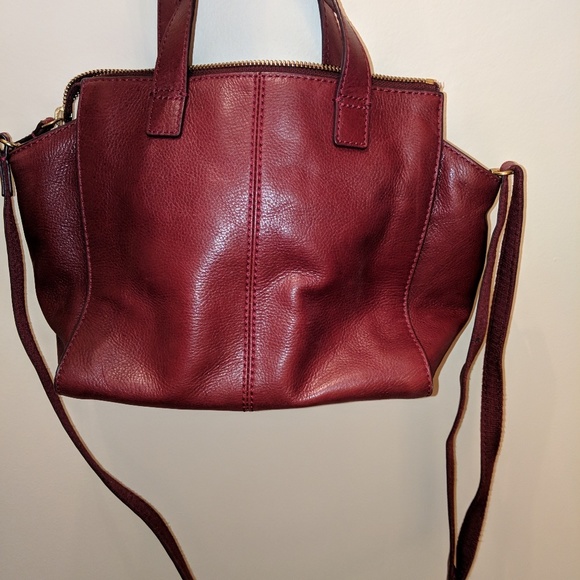 EUC Oxblood Fossil Handbag - Picture 2 of 3